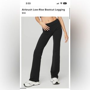 Alo Yoga low rise bootcut leggings